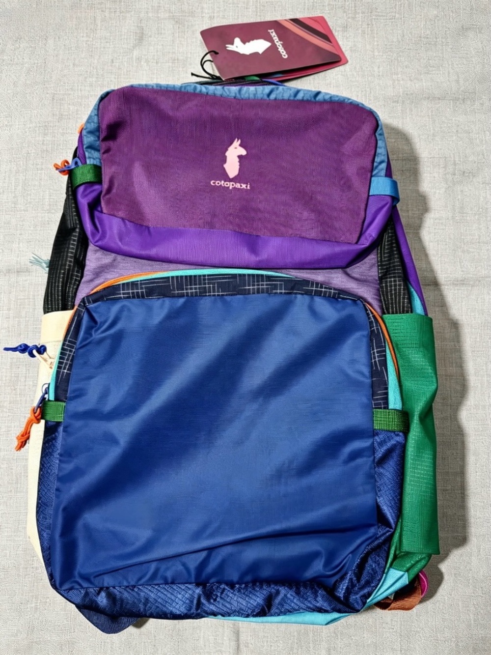 cotopaxi Multicolor Blue Purple Green Daypack Backpack